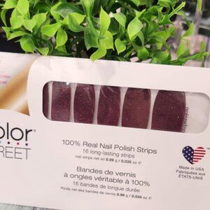 Color Street Brown Glitter Press On Nail Design